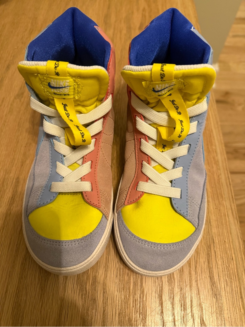 Nike Kids' Multicolor High-Top Sneakers - Yellow/Blue/Pink